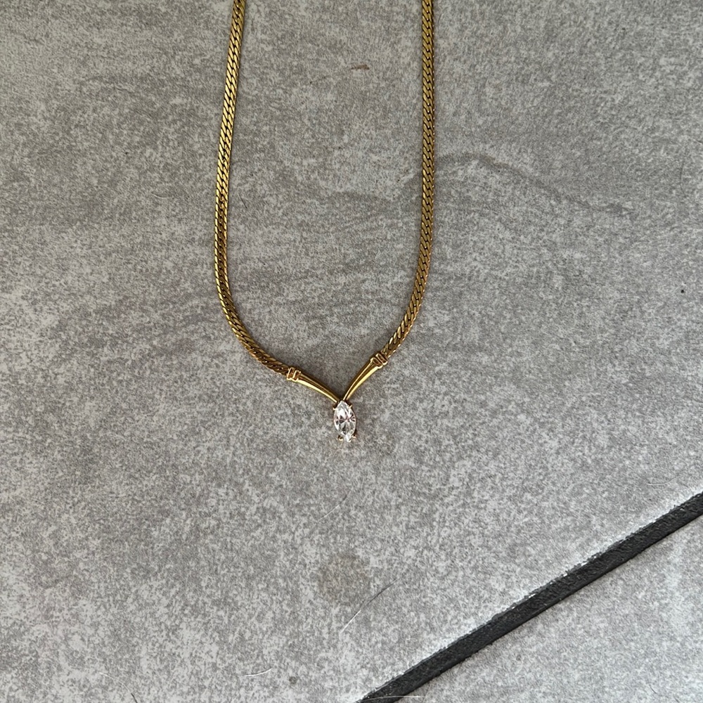 Vintage gold costume necklace